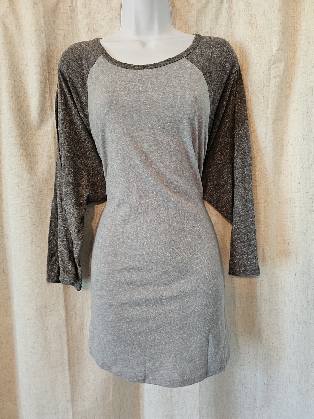 Women's Two-Tone Gray Raglan Dress
